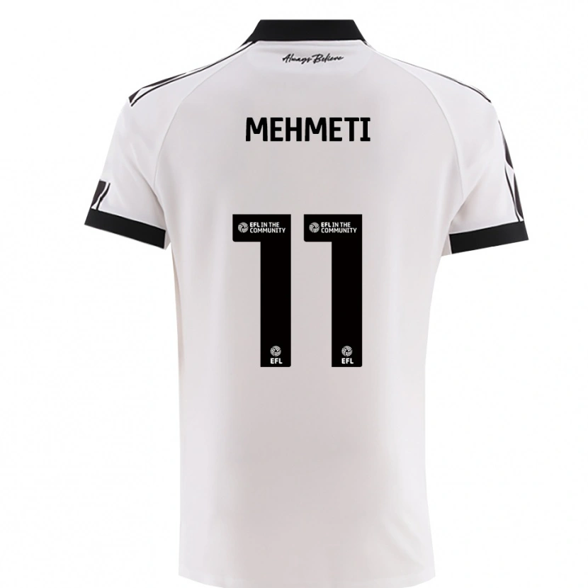 Danxen Kinder Anis Mehmeti #11 Weiß Schwarz Auswärtstrikot Trikot 2025/26 T-Shirt Schweiz