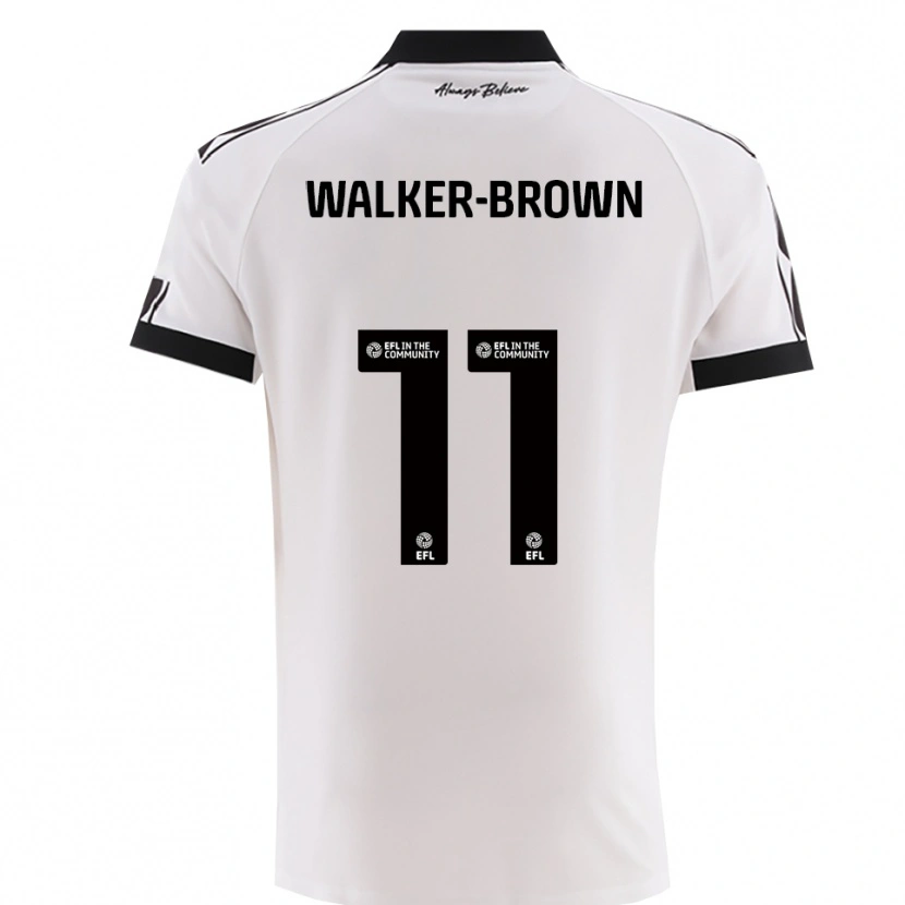 Danxen Kinder Rushon Walker-Brown #11 Weiß Schwarz Auswärtstrikot Trikot 2025/26 T-Shirt Schweiz