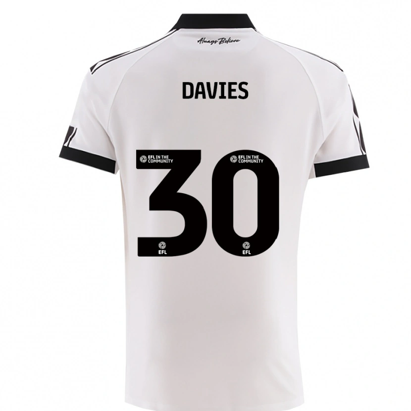 Danxen Kinder Yasmin Davies #30 Weiß Schwarz Auswärtstrikot Trikot 2025/26 T-Shirt Schweiz