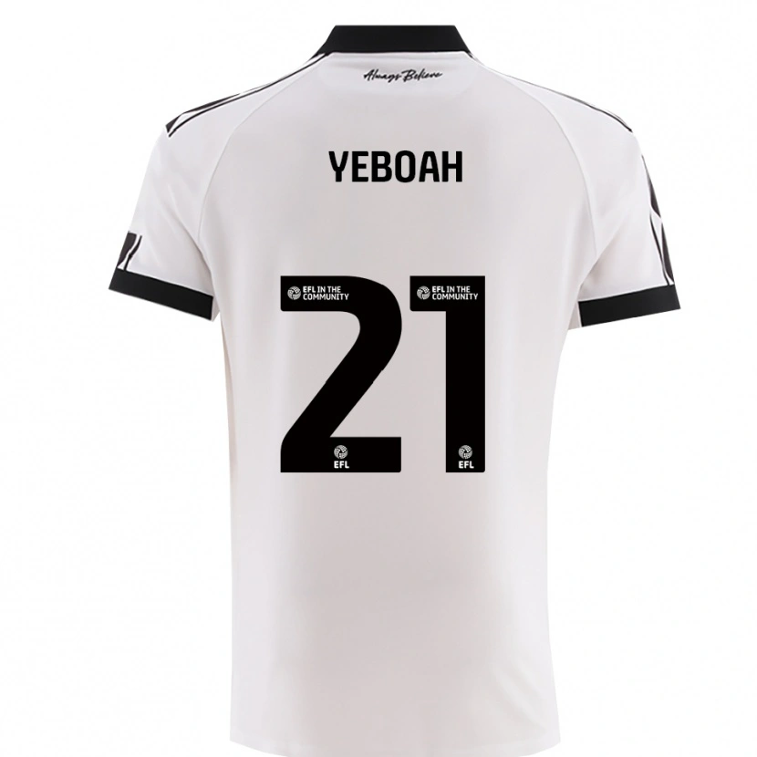 Danxen Kinder Ephraim Yeboah #21 Weiß Schwarz Auswärtstrikot Trikot 2025/26 T-Shirt Schweiz