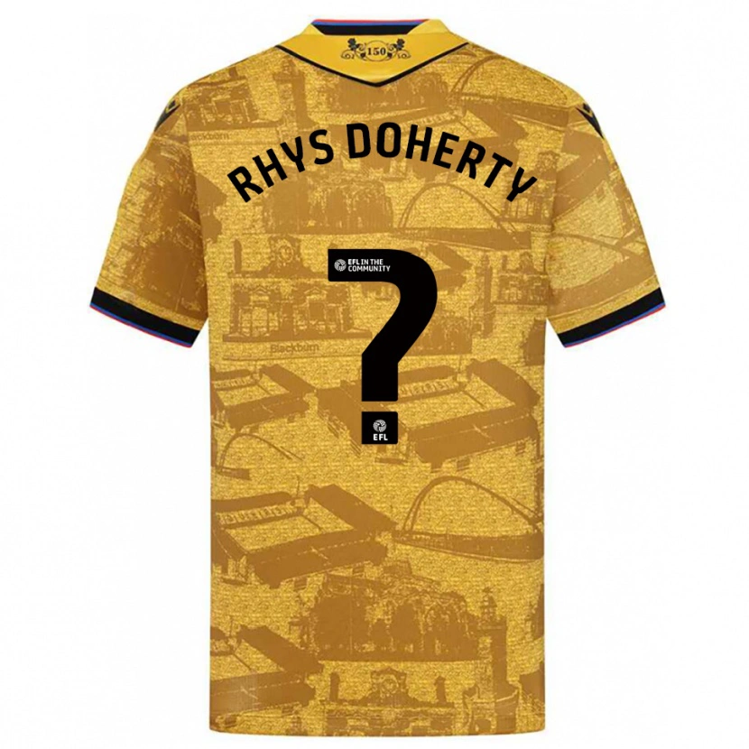 Danxen Kinder Rhys Doherty #0 Gold Schwarz Auswärtstrikot Trikot 2025/26 T-Shirt Schweiz