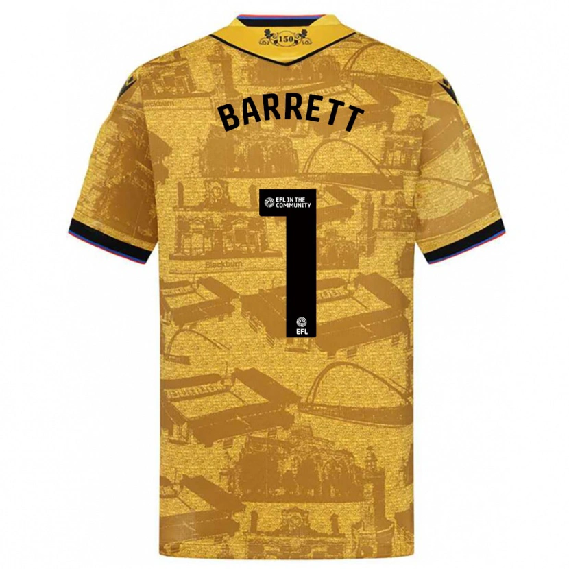 Danxen Kinder Jack Barrett #1 Gold Schwarz Auswärtstrikot Trikot 2025/26 T-Shirt Schweiz