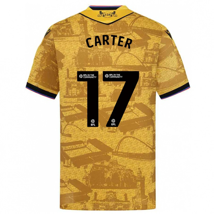 Danxen Kinder Hayden Carter #17 Gold Schwarz Auswärtstrikot Trikot 2025/26 T-Shirt Schweiz