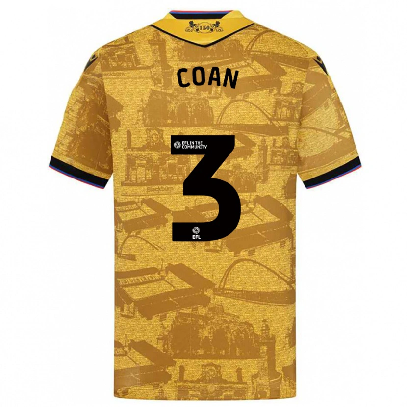 Danxen Kinder Hannah Coan #3 Gold Schwarz Auswärtstrikot Trikot 2025/26 T-Shirt Schweiz