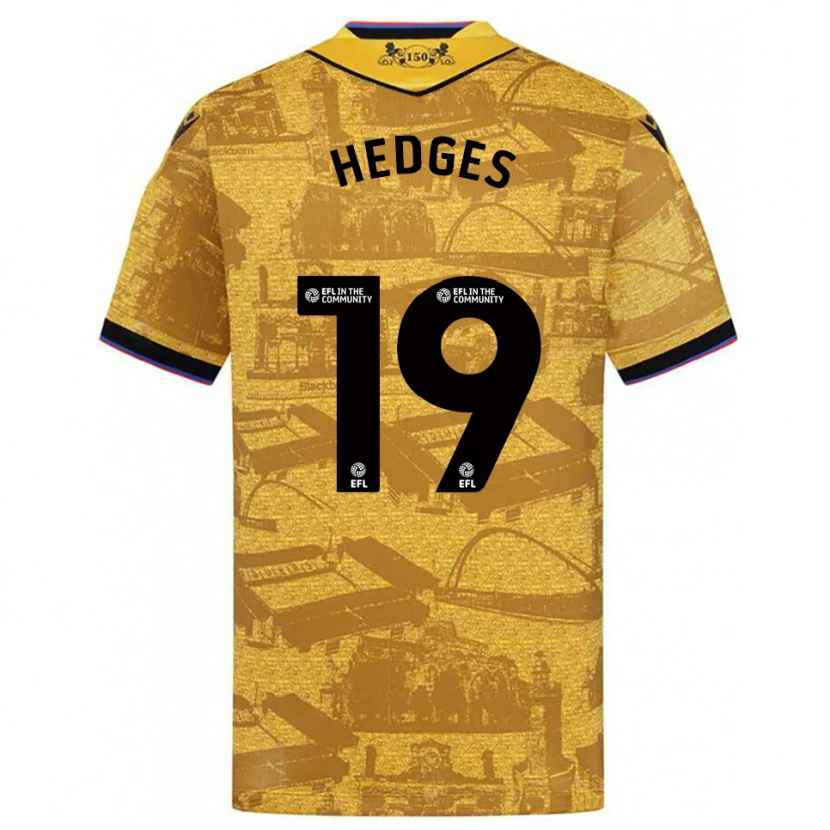 Danxen Kinder Ryan Hedges #19 Gold Schwarz Auswärtstrikot Trikot 2025/26 T-Shirt Schweiz