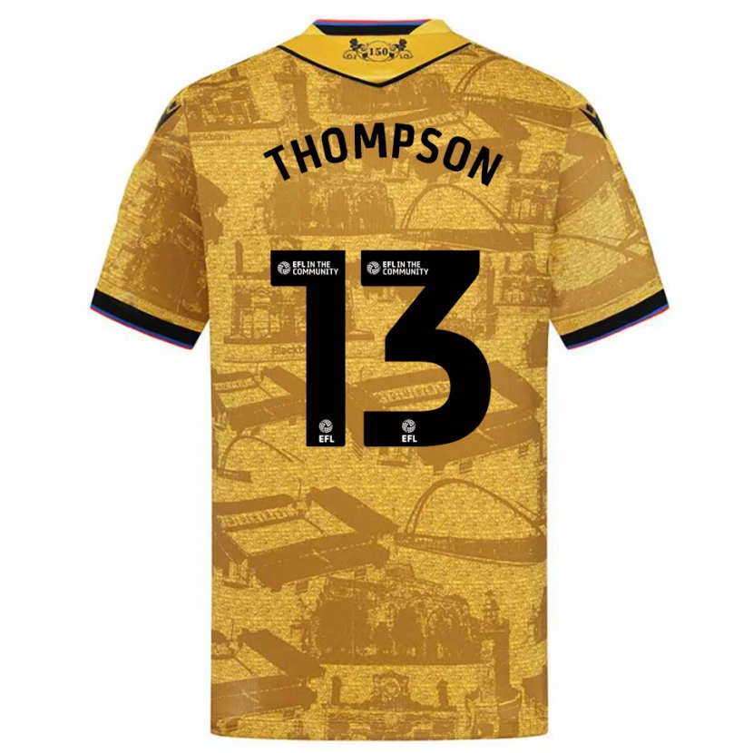 Danxen Kinder Luke Thompson #13 Gold Schwarz Auswärtstrikot Trikot 2025/26 T-Shirt Schweiz