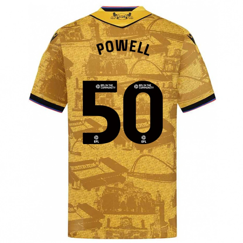Danxen Kinder Brandon Powell #50 Gold Schwarz Auswärtstrikot Trikot 2025/26 T-Shirt Schweiz