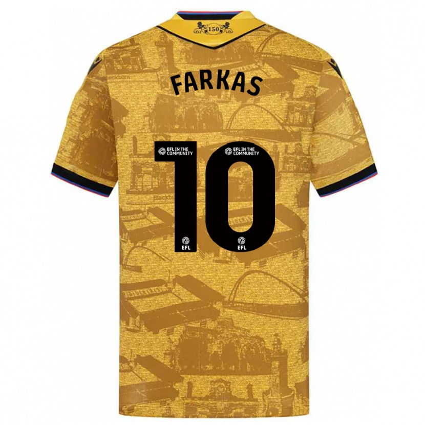 Danxen Kinder Patrik Farkas #10 Gold Schwarz Auswärtstrikot Trikot 2025/26 T-Shirt Schweiz