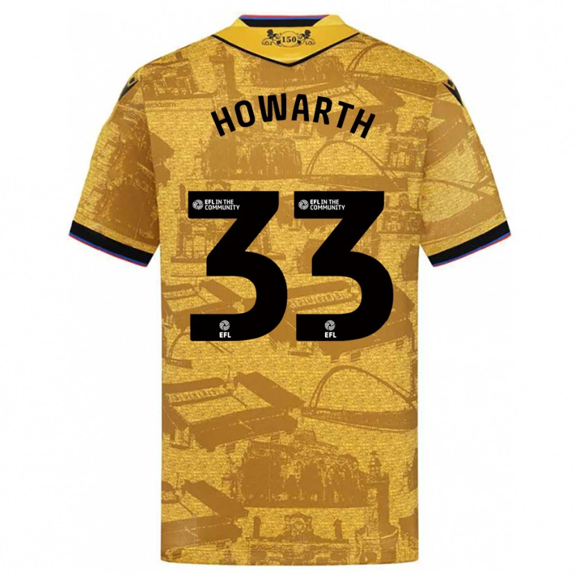 Danxen Kinder Taylor Howarth #33 Gold Schwarz Auswärtstrikot Trikot 2025/26 T-Shirt Schweiz