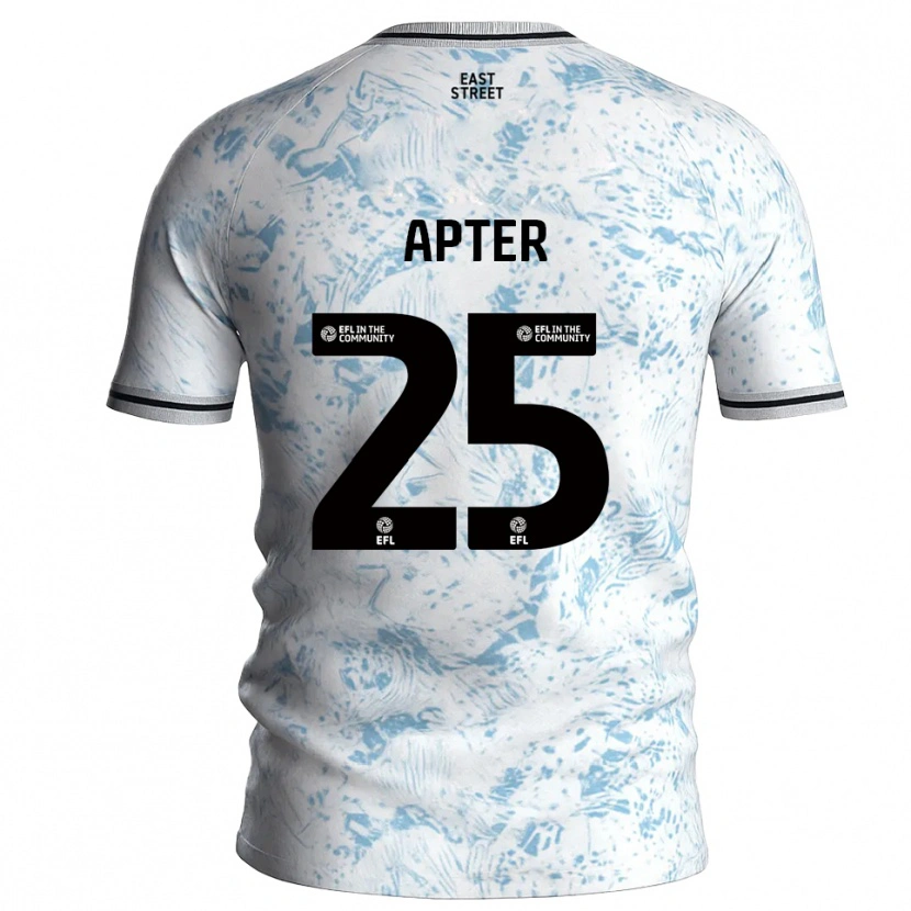 Danxen Kinder Rob Apter #25 Weiß Himmelblau Auswärtstrikot Trikot 2025/26 T-Shirt Schweiz
