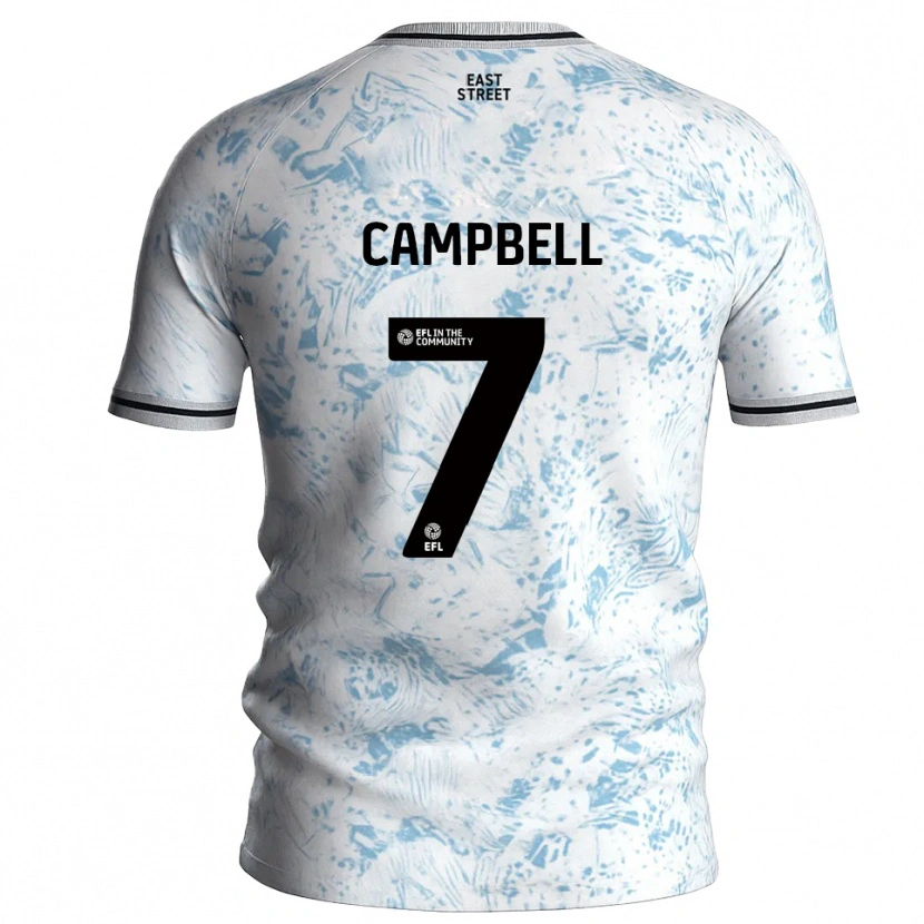 Danxen Kinder Tyreece Campbell #7 Weiß Himmelblau Auswärtstrikot Trikot 2025/26 T-Shirt Schweiz