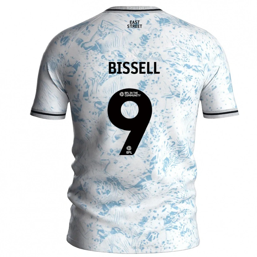 Danxen Kinder Emma Bissell #9 Weiß Himmelblau Auswärtstrikot Trikot 2025/26 T-Shirt Schweiz