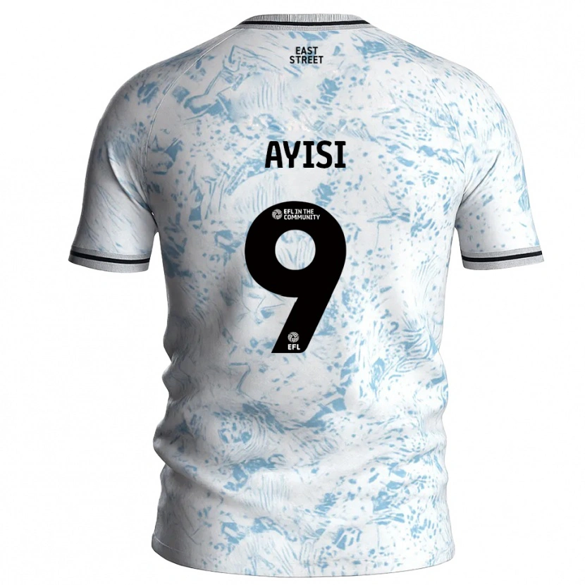 Danxen Kinder Freda Ayisi #9 Weiß Himmelblau Auswärtstrikot Trikot 2025/26 T-Shirt Schweiz
