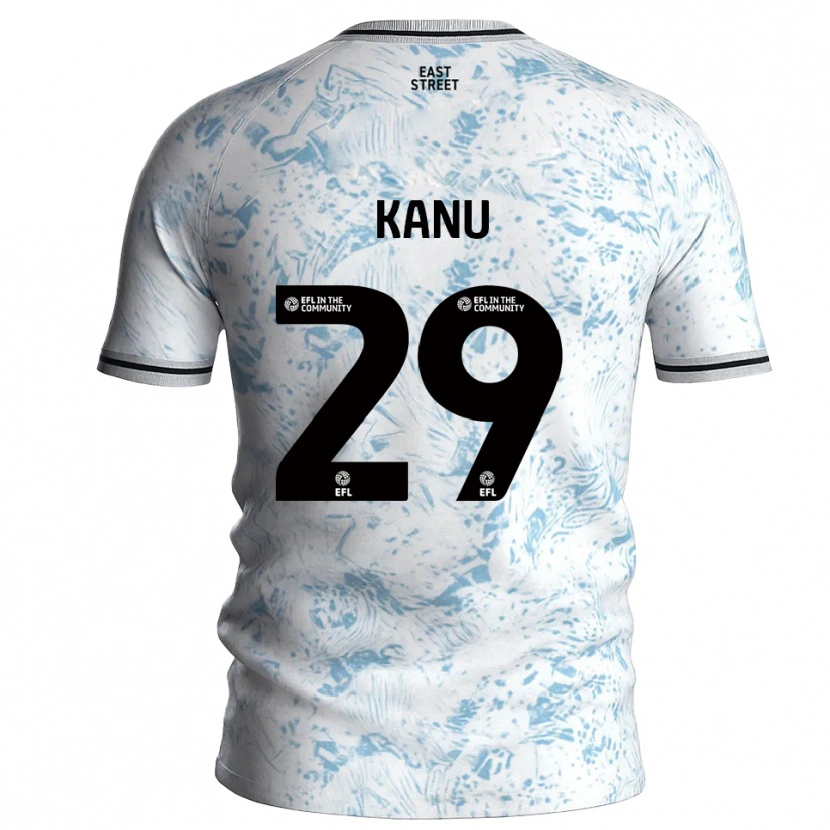 Danxen Kinder Daniel Kanu #29 Weiß Himmelblau Auswärtstrikot Trikot 2025/26 T-Shirt Schweiz