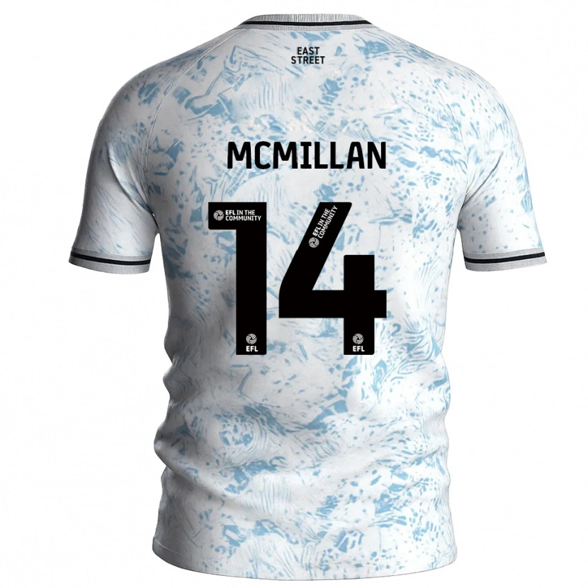 Danxen Kinder Ellis Mcmillan #14 Weiß Himmelblau Auswärtstrikot Trikot 2025/26 T-Shirt Schweiz