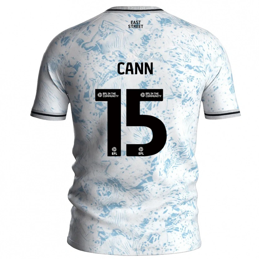 Danxen Kinder Ethan Cann #15 Weiß Himmelblau Auswärtstrikot Trikot 2025/26 T-Shirt Schweiz