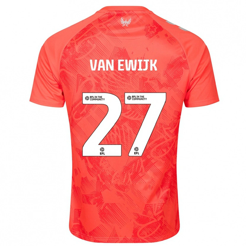Danxen Kinder Milan Van Ewijk #27 Orange Weiß Auswärtstrikot Trikot 2025/26 T-Shirt Schweiz