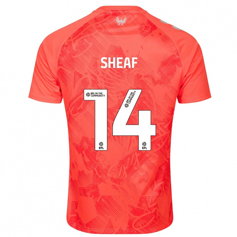 Danxen Kinder Ben Sheaf #14 Orange Weiß Auswärtstrikot Trikot 2025/26 T-Shirt Schweiz
