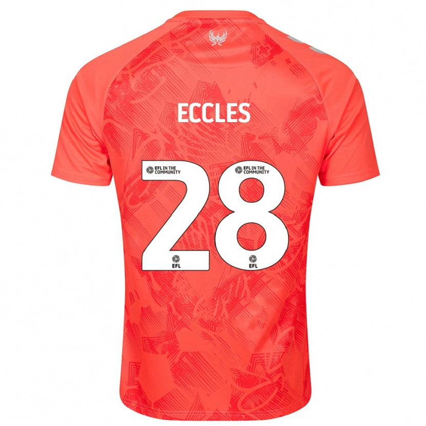 Danxen Kinder Josh Eccles #28 Orange Weiß Auswärtstrikot Trikot 2025/26 T-Shirt Schweiz