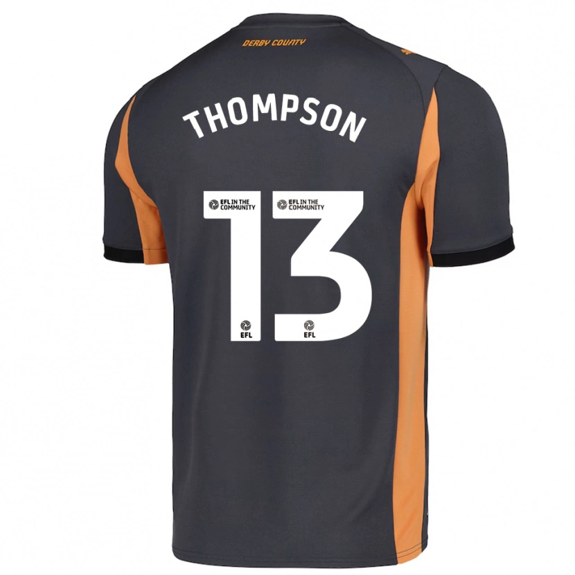 Danxen Kinder Jack Thompson #13 Grau Orange Schwarz Auswärtstrikot Trikot 2025/26 T-Shirt Schweiz