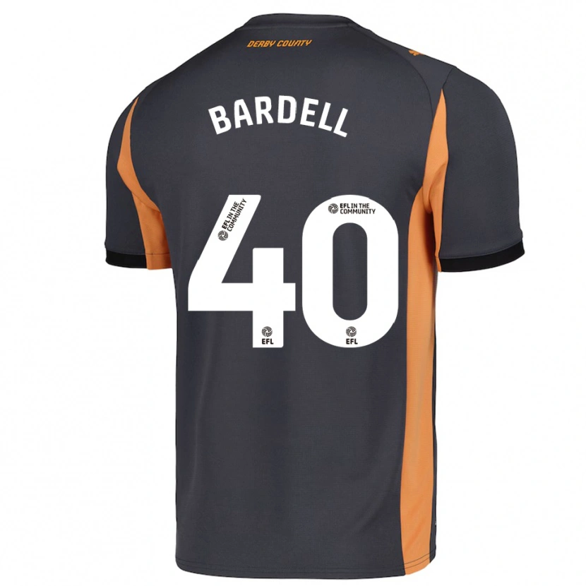 Danxen Kinder Max Bardell #40 Grau Orange Schwarz Auswärtstrikot Trikot 2025/26 T-Shirt Schweiz