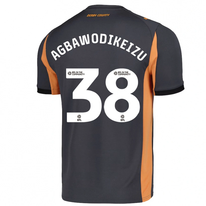 Danxen Kinder Charles Ebuka Agbawodikeizu #38 Grau Orange Schwarz Auswärtstrikot Trikot 2025/26 T-Shirt Schweiz