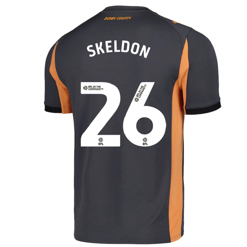 Danxen Kinder Lily Skeldon #26 Grau Orange Schwarz Auswärtstrikot Trikot 2025/26 T-Shirt Schweiz