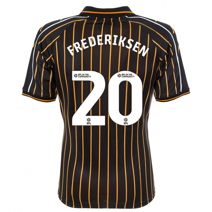 Danxen Kinder Abbey Frederiksen #20 Weiß Schwarz Auswärtstrikot Trikot 2025/26 T-Shirt Schweiz