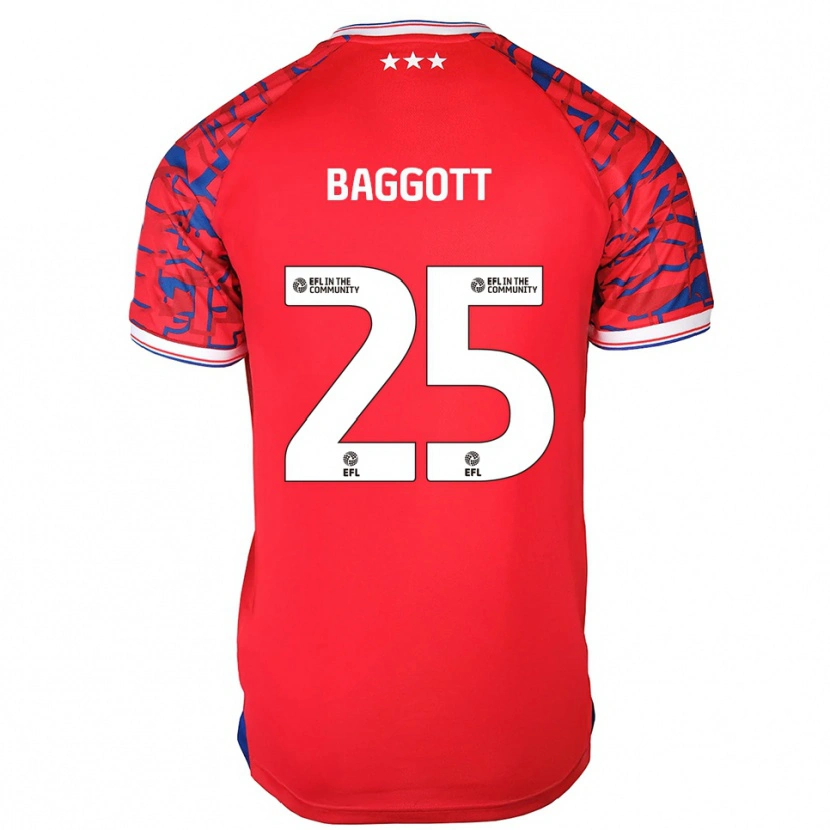 Danxen Kinder Elkan Baggott #25 Rot Blau Auswärtstrikot Trikot 2025/26 T-Shirt Schweiz