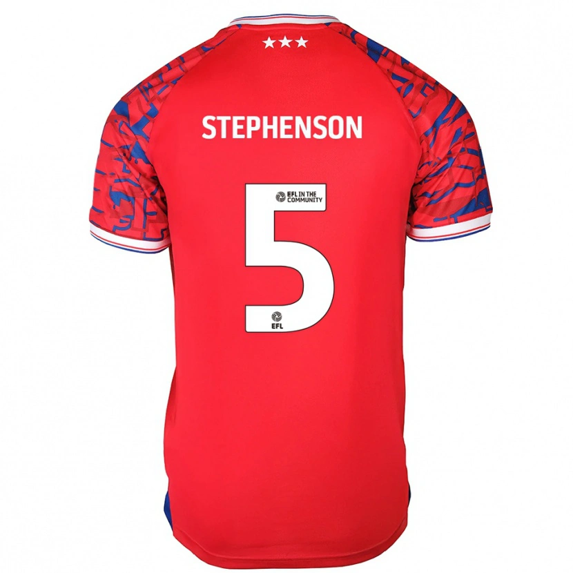 Danxen Kinder Sean Stephenson #5 Rot Blau Auswärtstrikot Trikot 2025/26 T-Shirt Schweiz