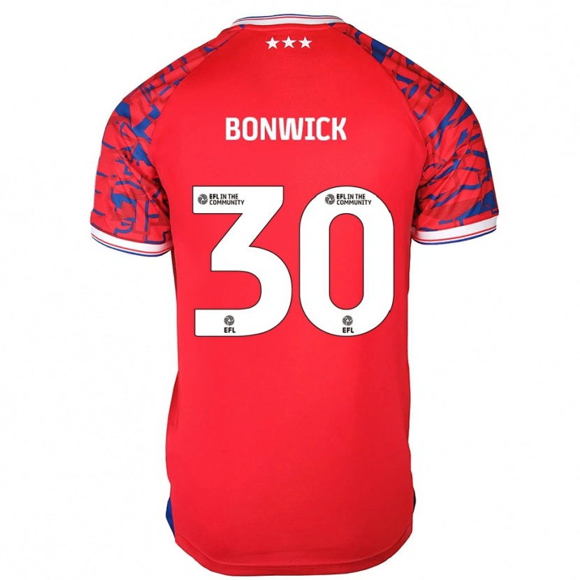 Danxen Kinder Kaci-Jai Bonwick #30 Rot Blau Auswärtstrikot Trikot 2025/26 T-Shirt Schweiz