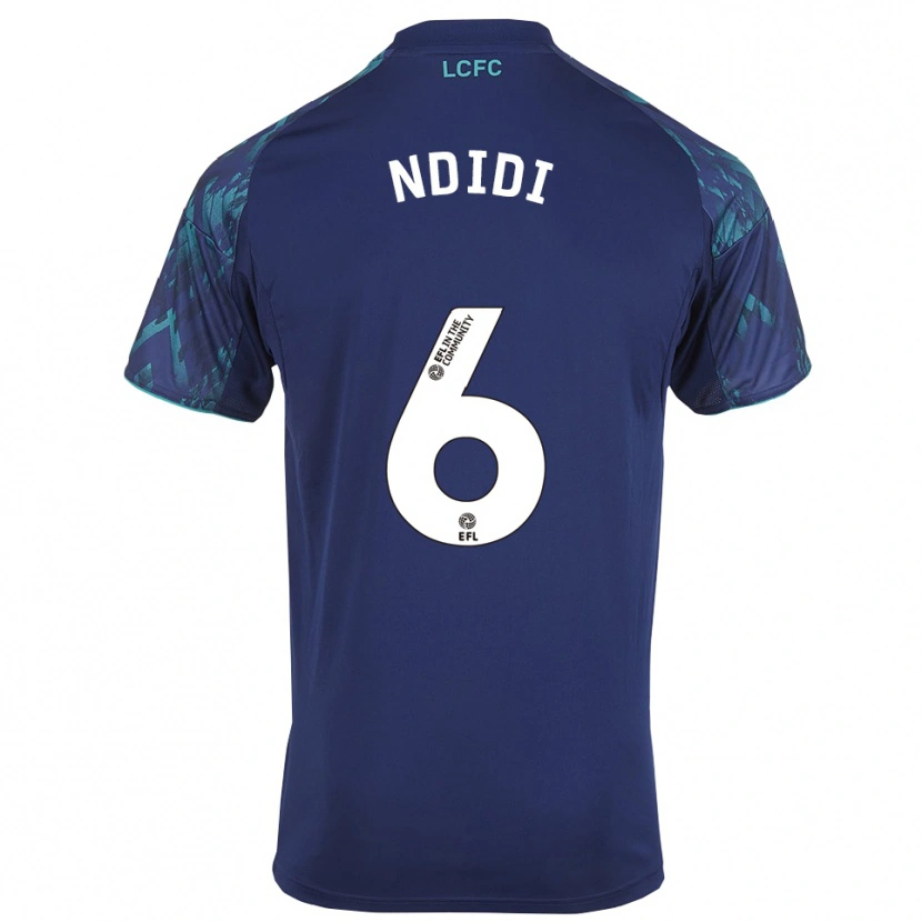 Danxen Kinder Wilfred Ndidi #6 Marinegrün Weiß Auswärtstrikot Trikot 2025/26 T-Shirt Schweiz