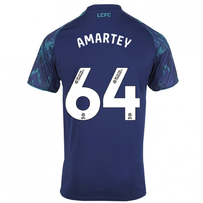 Danxen Kinder Bobby Amartey #64 Marinegrün Weiß Auswärtstrikot Trikot 2025/26 T-Shirt Schweiz