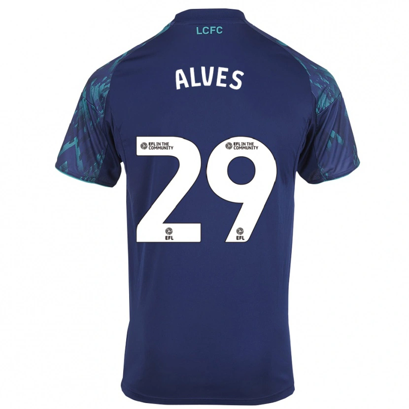 Danxen Kinder Will Alves #29 Marinegrün Weiß Auswärtstrikot Trikot 2025/26 T-Shirt Schweiz