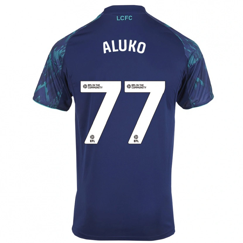Danxen Kinder Olabade Aluko #77 Marinegrün Weiß Auswärtstrikot Trikot 2025/26 T-Shirt Schweiz