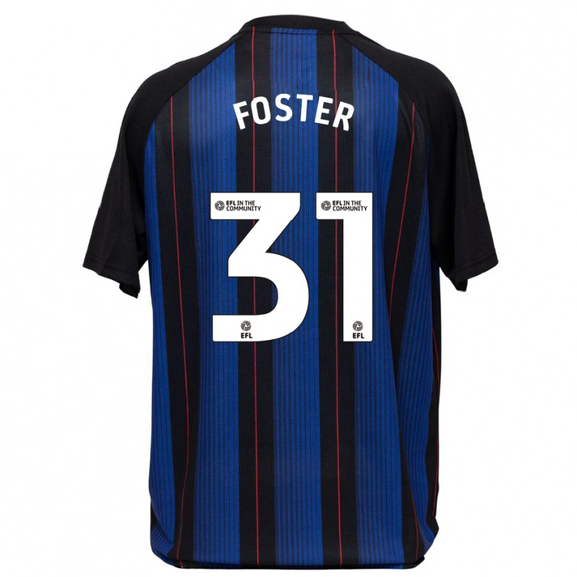 Danxen Kinder Owen Foster #31 Blau Schwarz Auswärtstrikot Trikot 2025/26 T-Shirt Schweiz