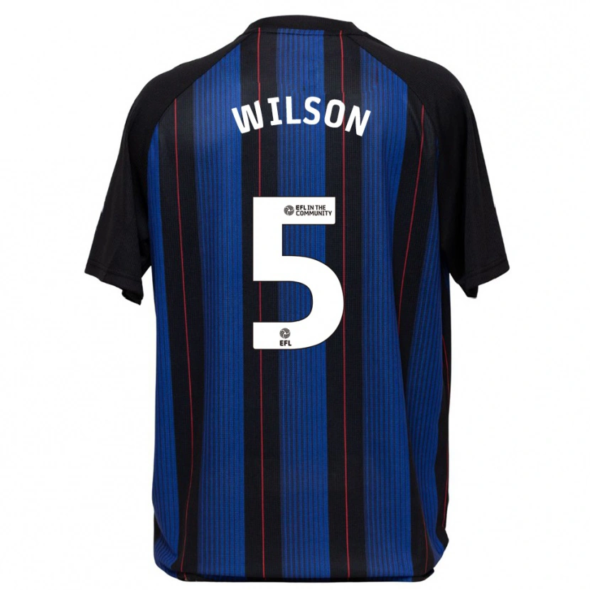 Danxen Kinder James Wilson #5 Blau Schwarz Auswärtstrikot Trikot 2025/26 T-Shirt Schweiz