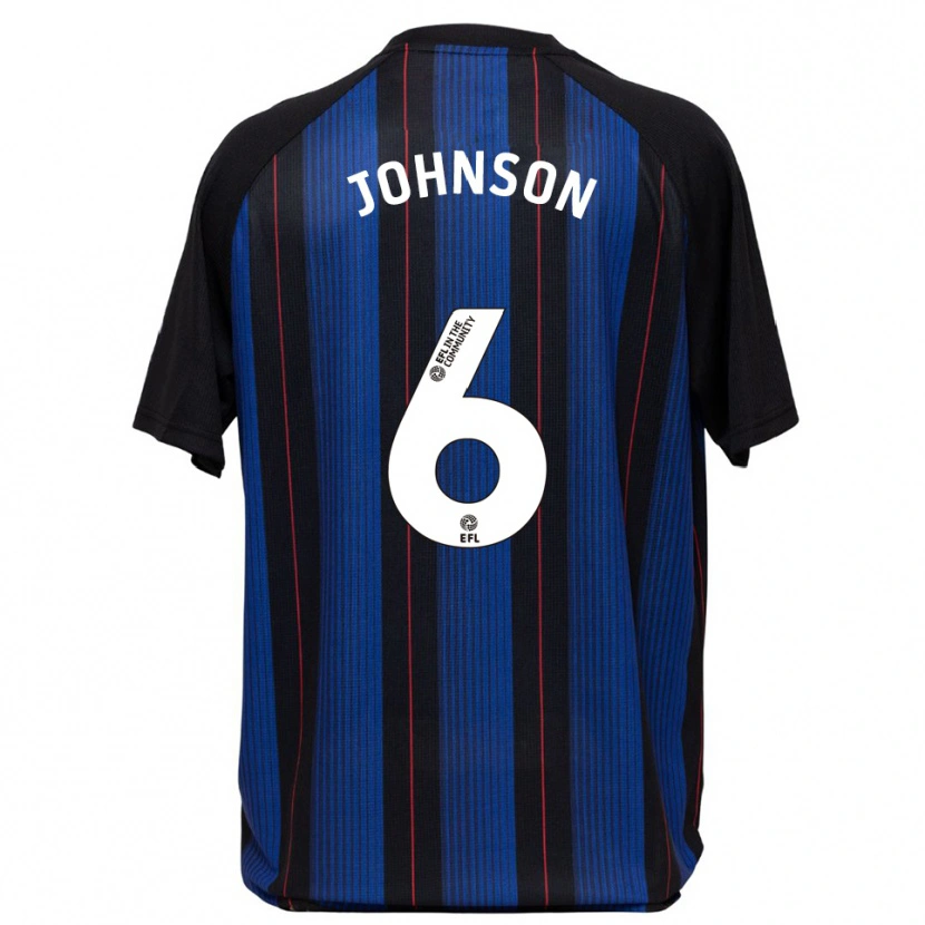 Danxen Kinder Brayden Johnson #6 Blau Schwarz Auswärtstrikot Trikot 2025/26 T-Shirt Schweiz