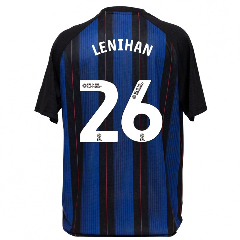 Danxen Kinder Darragh Lenihan #26 Blau Schwarz Auswärtstrikot Trikot 2025/26 T-Shirt Schweiz