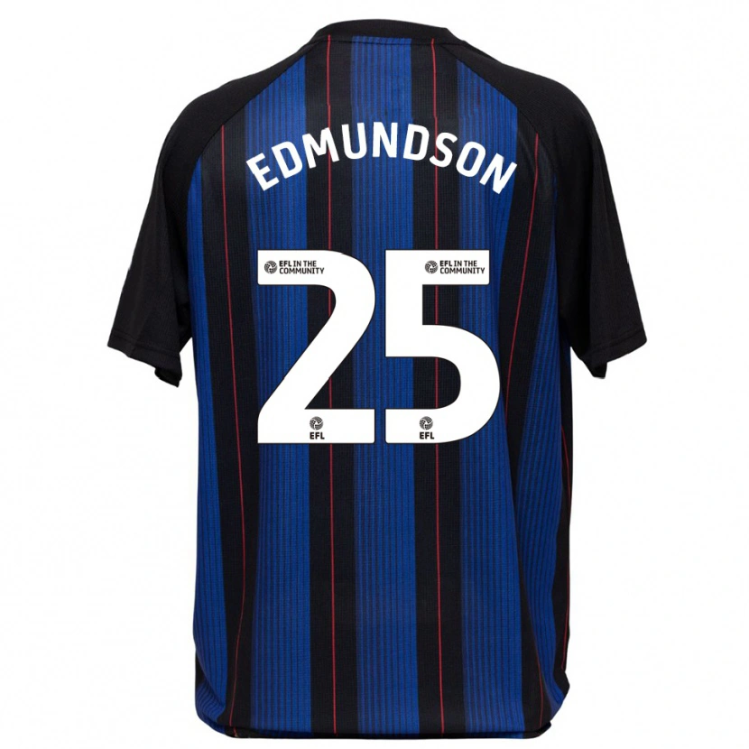 Danxen Kinder George Edmundson #25 Blau Schwarz Auswärtstrikot Trikot 2025/26 T-Shirt Schweiz