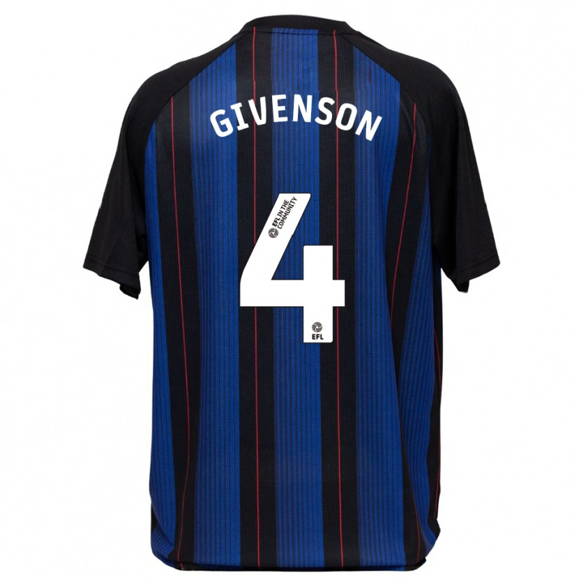 Danxen Kinder Ike Givenson #4 Blau Schwarz Auswärtstrikot Trikot 2025/26 T-Shirt Schweiz