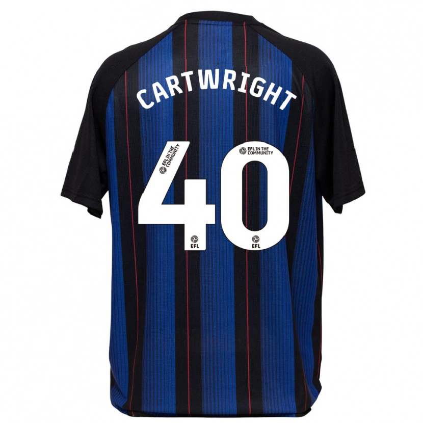 Danxen Kinder Finlay Cartwright #40 Blau Schwarz Auswärtstrikot Trikot 2025/26 T-Shirt Schweiz