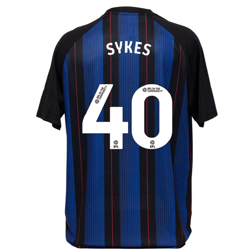 Danxen Kinder Cain Sykes #40 Blau Schwarz Auswärtstrikot Trikot 2025/26 T-Shirt Schweiz