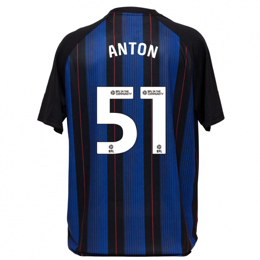 Danxen Kinder Anton Palmer #51 Blau Schwarz Auswärtstrikot Trikot 2025/26 T-Shirt Schweiz