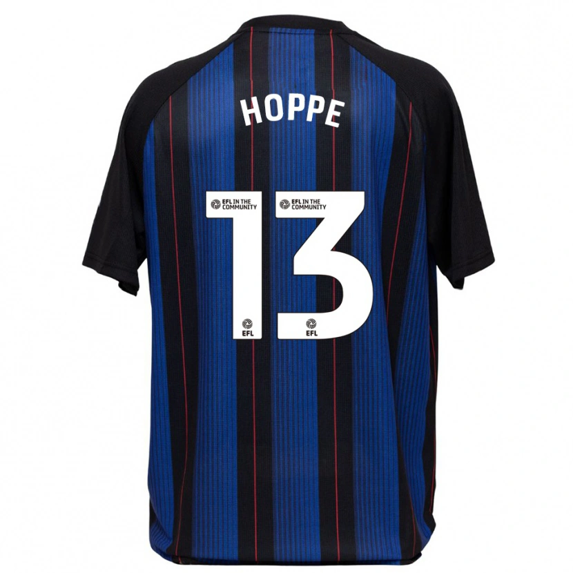 Danxen Kinder Matthew Hoppe #13 Blau Schwarz Auswärtstrikot Trikot 2025/26 T-Shirt Schweiz