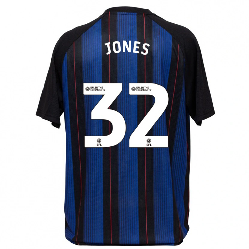 Danxen Kinder Jamie Jones #32 Blau Schwarz Auswärtstrikot Trikot 2025/26 T-Shirt Schweiz