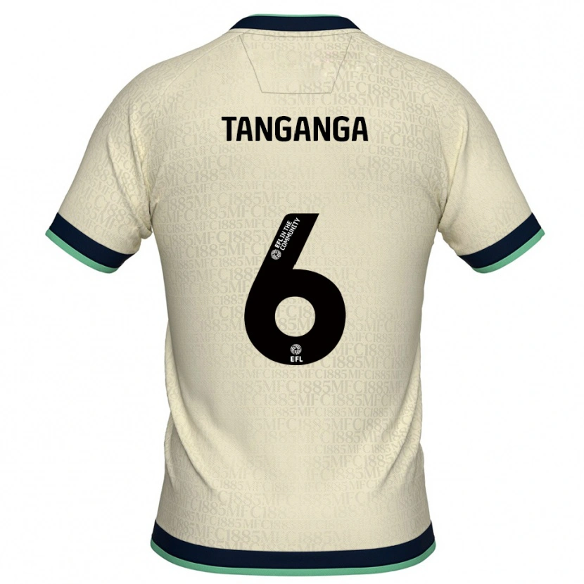 Danxen Kinder Japhet Tanganga #6 Champagner Marine Auswärtstrikot Trikot 2025/26 T-Shirt Schweiz