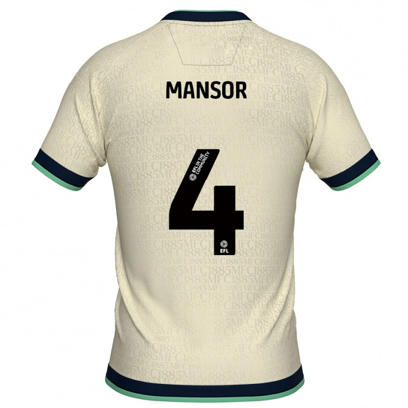 Danxen Kinder Elias Mansor #4 Champagner Marine Auswärtstrikot Trikot 2025/26 T-Shirt Schweiz