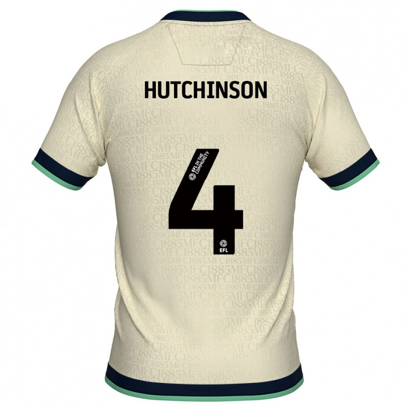 Danxen Kinder Shaun Hutchinson #4 Champagner Marine Auswärtstrikot Trikot 2025/26 T-Shirt Schweiz