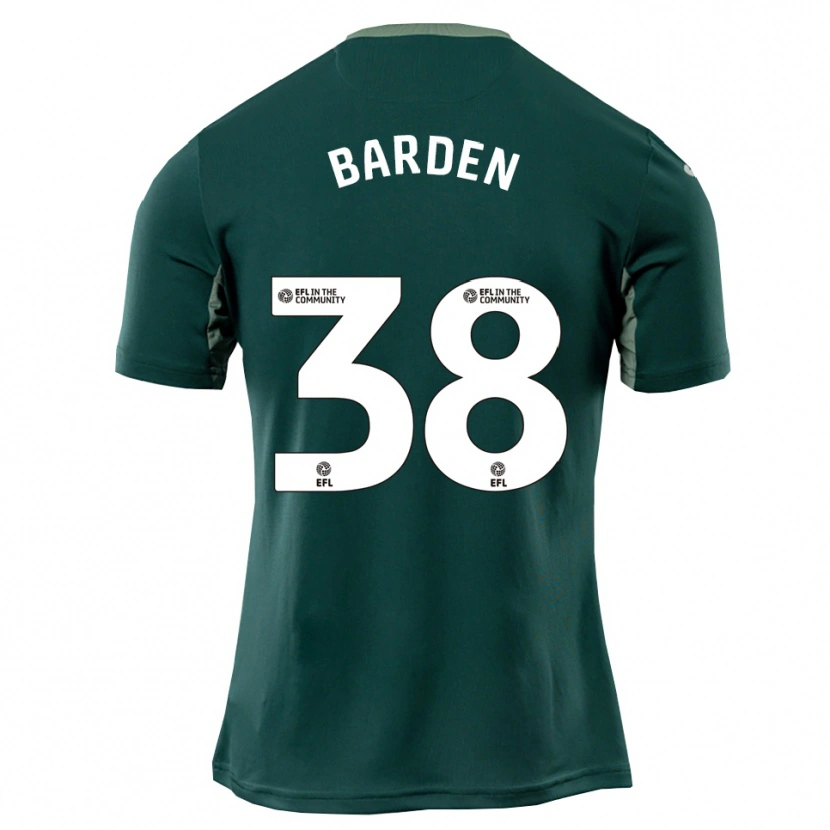 Danxen Kinder Daniel Barden #38 Grün Weiß Lila Auswärtstrikot Trikot 2025/26 T-Shirt Schweiz